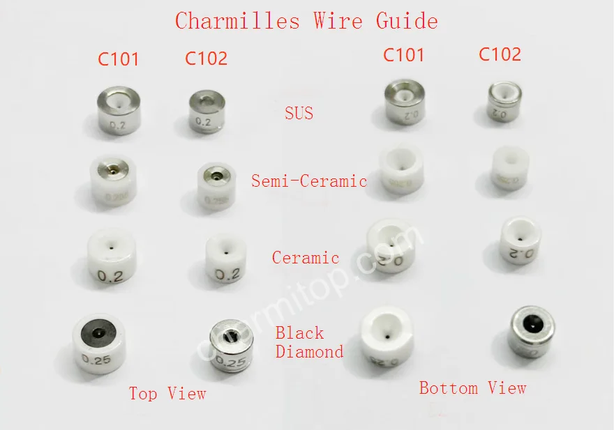 

Upper & Lower Wire Guide 135011602 135011603 C101 C102 Black Diamond Guide for Charmilles Wire-cut EDM Machine
