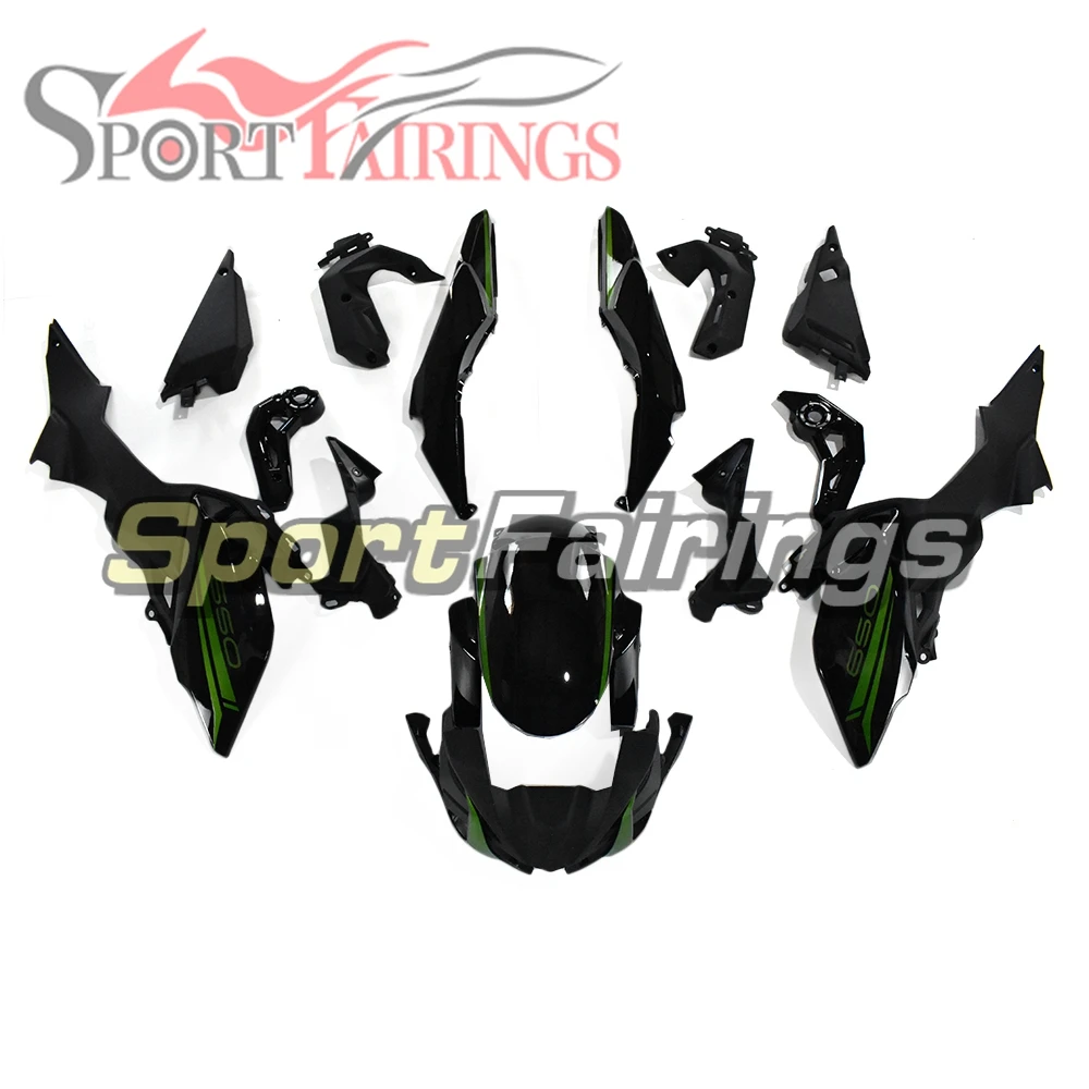 

Motorcycle Full Black Green Flame Fairing Kits For Kawasaki Z650 2017 - 2020 2018 2019 ABS Plastic Bodywork Cowlings