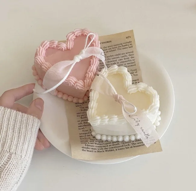 

Love Cake Aromatherapy Candle Silicone Mold DIY Soap Gypsum Home Decoration Making Tool Soy Candle Teacher's Day Souvenir