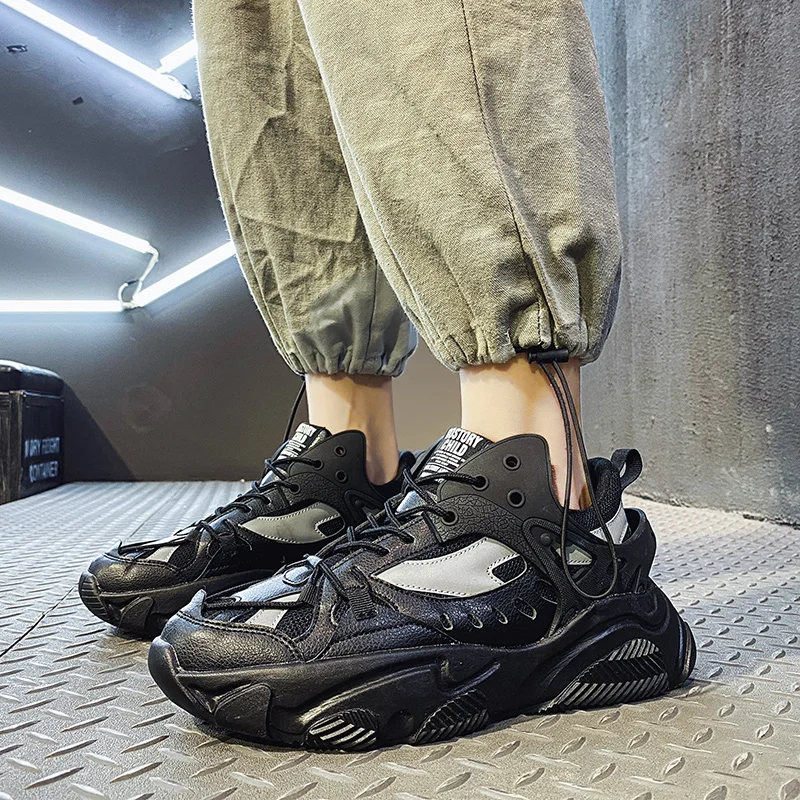 

Men's Casual Shoes Male Mesh Sneakers Classics Man Leisure Shoes OutdoorFashion Comfortable Flats Sock Shoes Thick Sole