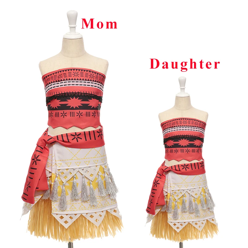

Moana Dress Mom And Daughter Family Macthing Summer Print Outfit Costume Clothes Fashion Women Girls Dress Clothing