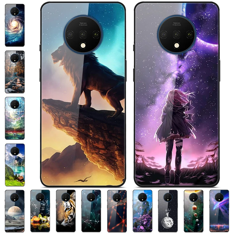 Для OnePlus 7 T чехол 6 55 ''закаленное стекло жесткая задняя крышка для One Plus Pro Чехол