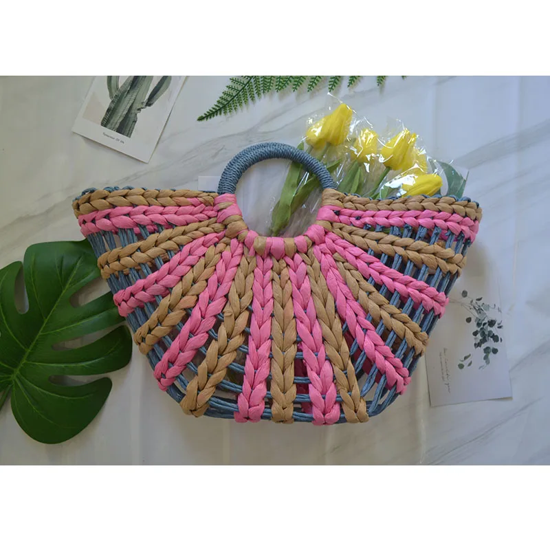 XMESSUN женские панелями Соломенная пляжная сумка 2021 новинка моды летнего сезона