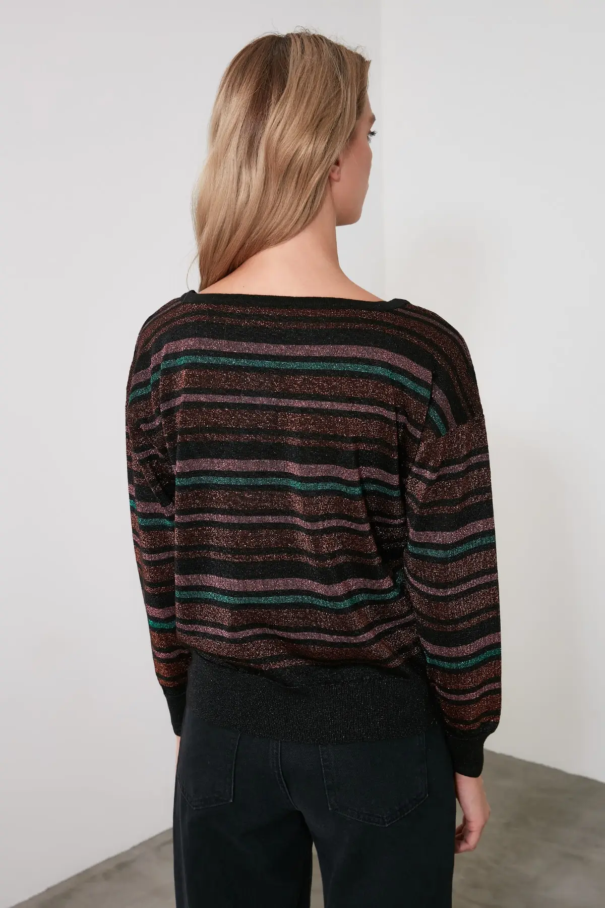 

Trendyol Striped Lurexli Knitwear Sweater TWOAW21KZ1831