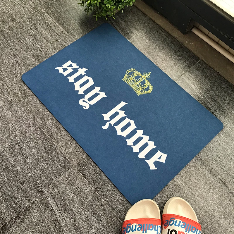 

Коврик для входной двери с забавным принтом короны, резиновый ковер для гостиной в прихожей, коврик для входной двери, под заказ