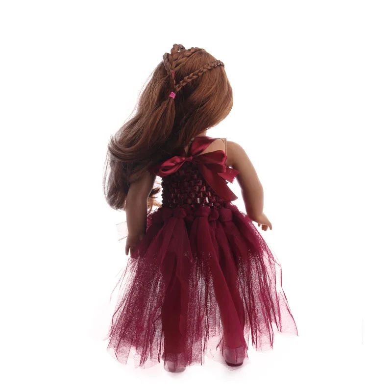 ФЛУОРЕСЦЕНТНОЕ цветное платье-Фата На Бретельках подходит для 18-дюймовых