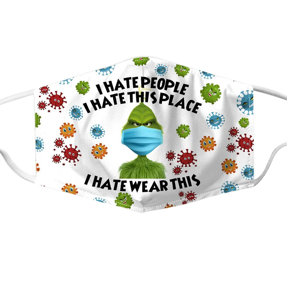 Новинка 2021 Рождественская 3D печать палантин маска унисекс для взрослых