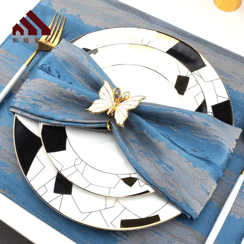 Скатерть салфетки из искусственного льна полиэстер квадратный носовой платок