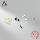 Женские серьги 2020, маленькие серьги для женщин и девочек, серьги из стерлингового серебра 925 пробы, золотые, черные, цветные, милые серьги для пирсинга