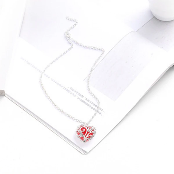 Новинка женское ожерелье с персиковым сердцем креативный длинный светящийся