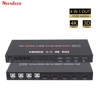 4 port hdmi kvm switch 4k hdmi usb kvm switcher 4 in 1 out usb switch kvm for mouse keyboard printer pc for win7 win10 for mac
