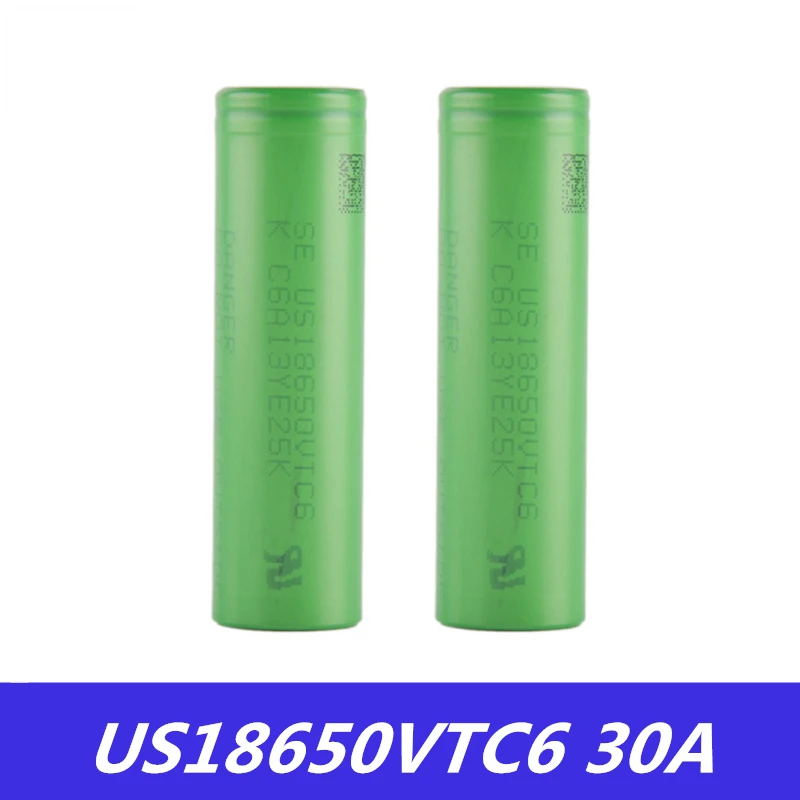 18650 батарея VTC6 3 7 в 3000 мАч литий-ионная аккумуляторная US18650VTC6 30A для электронной