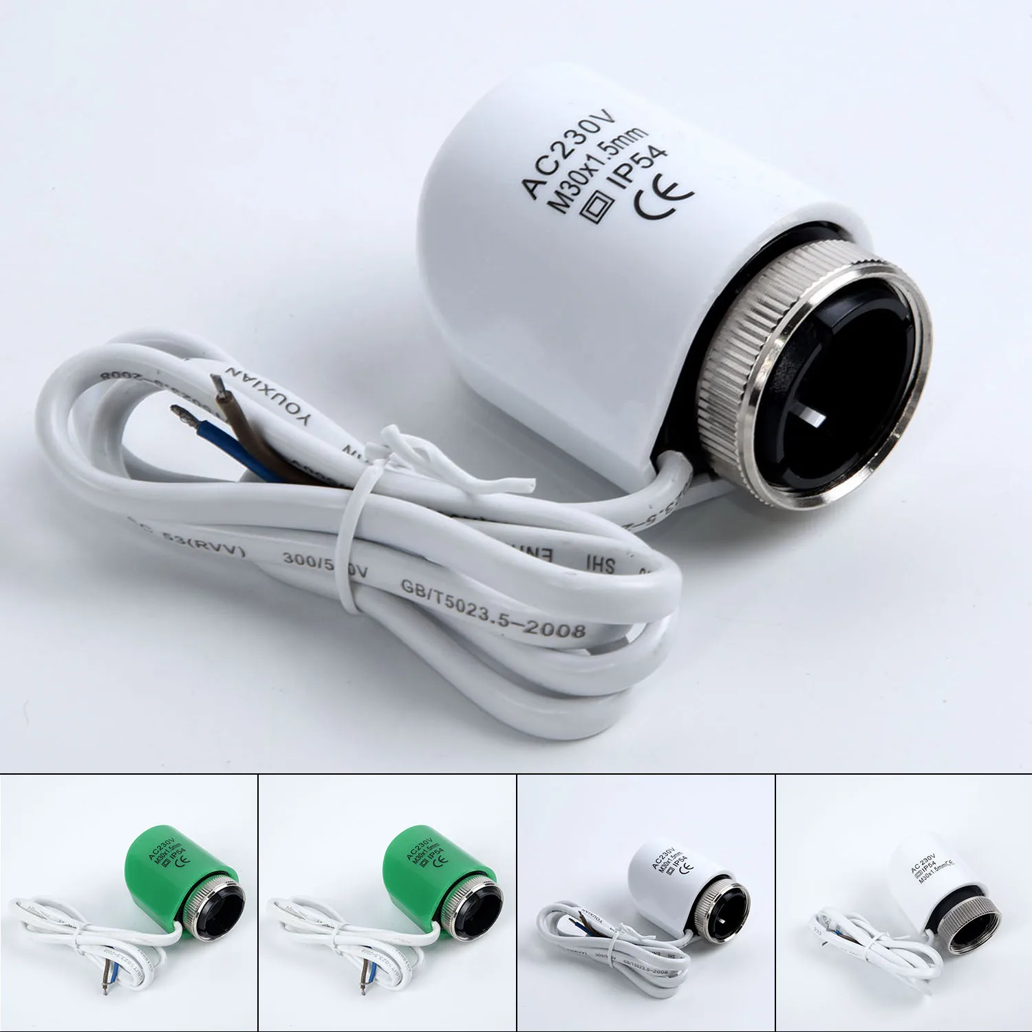 

AC Normally Open/Close Thermal Electric Actuator For Manifold Underfloor Heating Valve Electric Thermal Actuator Valve Head