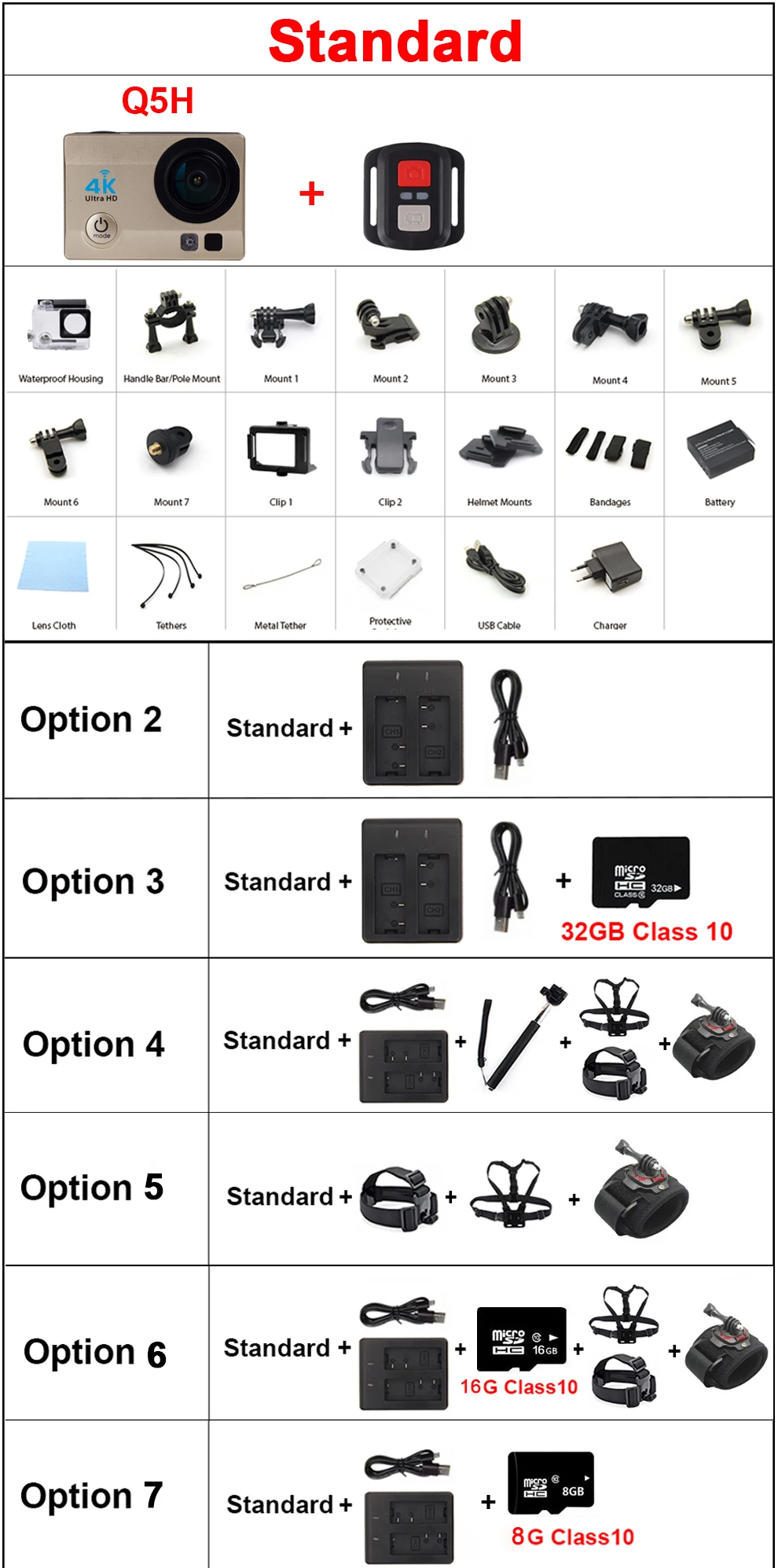 Богатая Экшн-камера Q5H pro 4 K, WiFi, Ultra HD, Full 1080 P, Экшн-камера s, водонепроницаемая подводная камера, камера на шлем, Спортивная камера s go