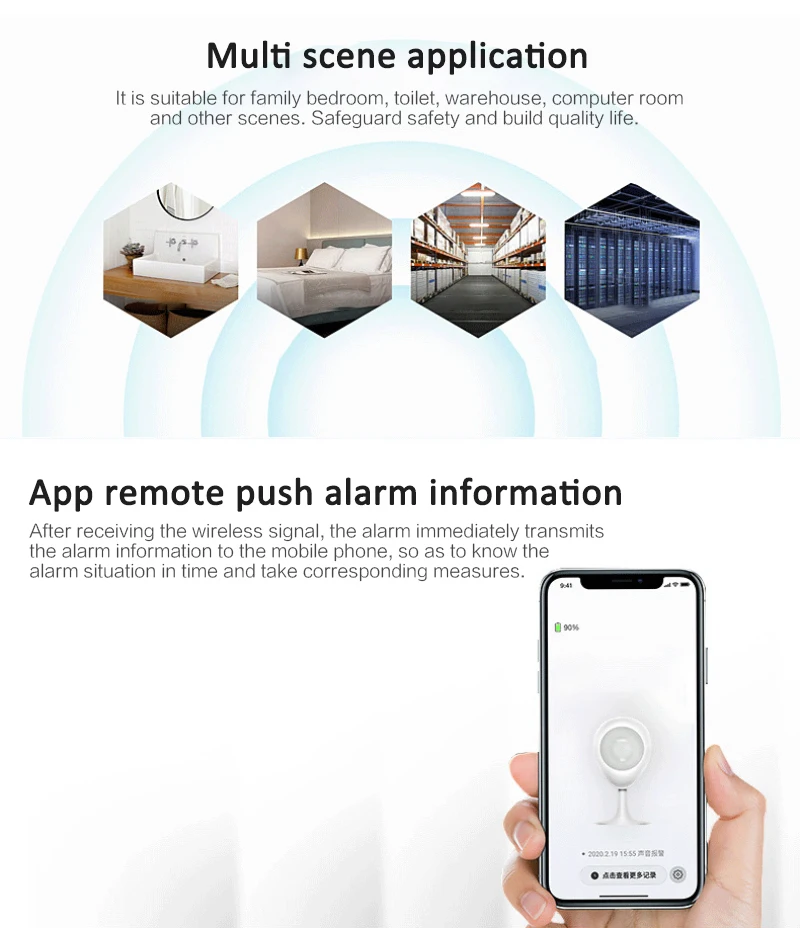 

ZigBee Smart PIR Motion Sensor Smart Infrared Passive Detector Home Security Burglar Alarm Sensor Remote Wireless Notifications