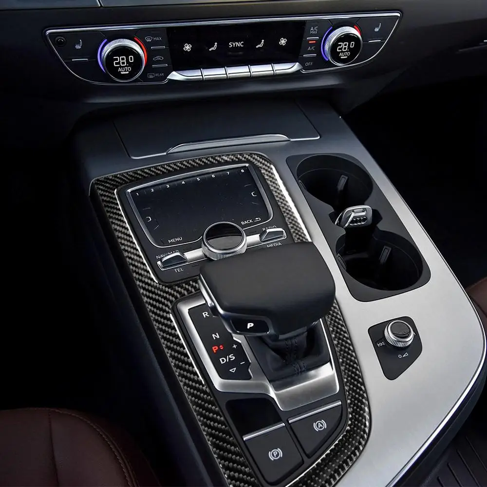 Наклейки из углеродного волокна для Audi Q7 SQ7 4 м 2016 2017 2018 2019 коробка переключения