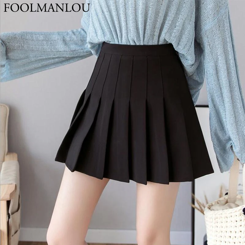 

Summer Women Skirt Pleated Solid High Waist Skirts 2021 Fashion New Female Cute Sweet Girls Dance Short Mini Skirt Mujer XS-2XL