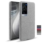 Ткань кожаный чехол для Vivo X60 X30 X27 X50 Pro Plus iQOO 3 Neo 5 Z1x U3 U1 всего контура NEX 3 3 S 5G X23 тонкий ТКАННАЯ Ретро Чехол из твердого ПК со словами 