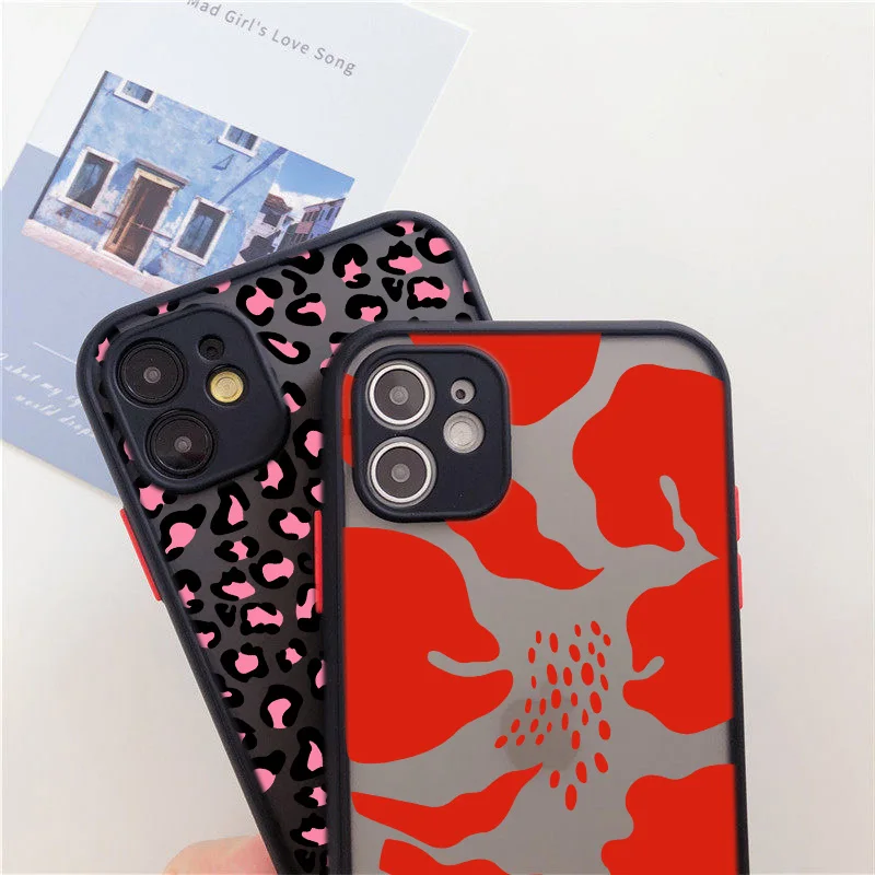 Чехол для телефона USLION с цветным леопардовым рисунком iPhone 13 11 12 Pro XS Max Mini XR X 7 8 Plus