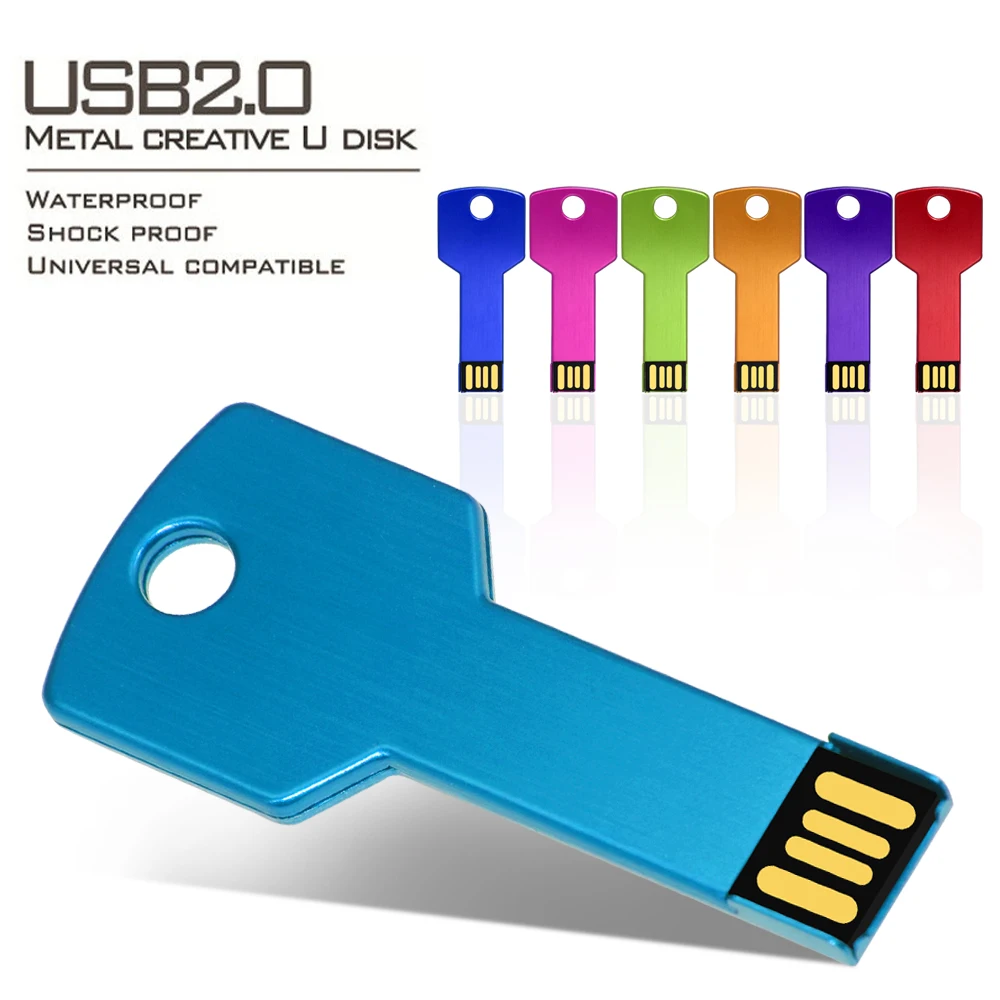 Флеш-накопитель Usb 2 0 128 ГБ 64 цветной флеш-накопитель 32 металлический брелок