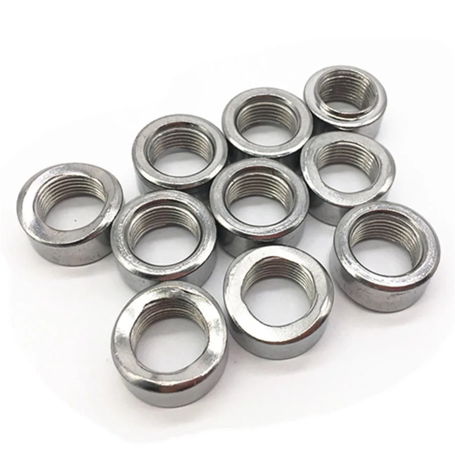 

10pcs O2 Oxygen Sensor stepped Nut Recess M18 X 1.5 Threads Zinc plated Mild steel
