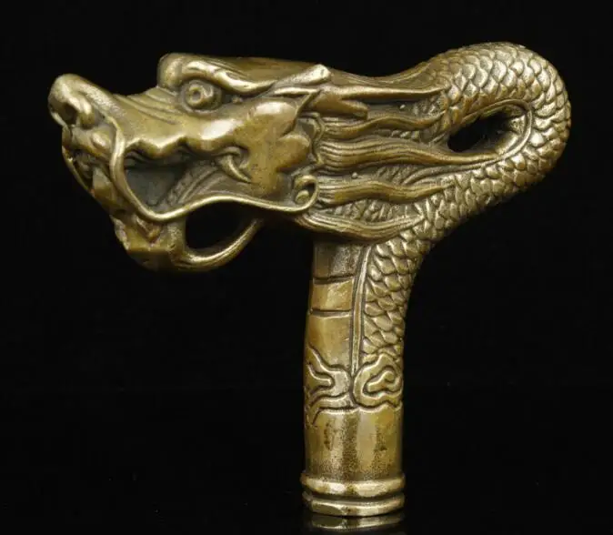 Трость ручной работы медная статуя статуэтка бронзового дракона