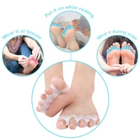 20pieces10pairs foot care soft silicone finger toe protector bunion corrector separators stretchers straightener pain relief