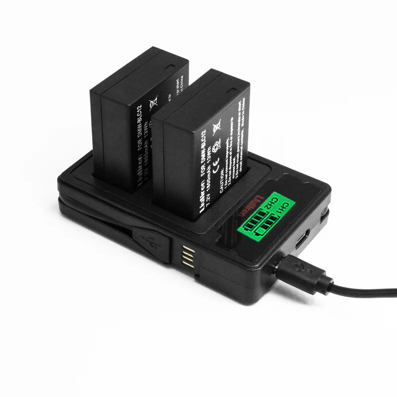 DMW-BLC12 DMW-BLC12E ДМВ BLC12 Li-Ion Батарея + USB Dual Зарядное устройство для цифрового