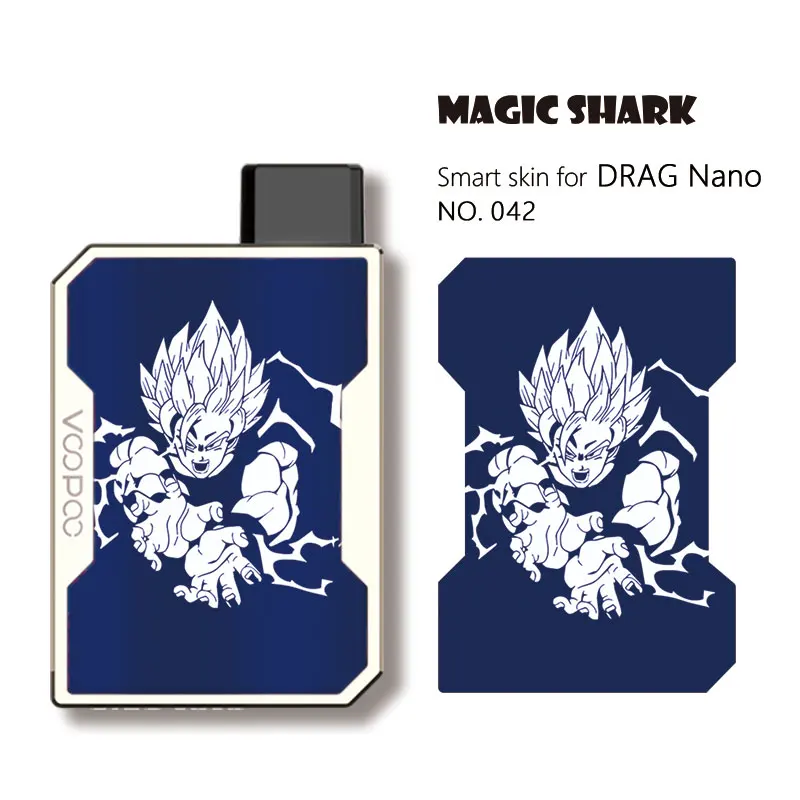 Волшебная Акула модная игра цветок Супер Saiyan лист Дракон шар Череп Джинкс Лига Легенд чехол наклейка пленка для кожи для Voopoo Drag Nano 041-050