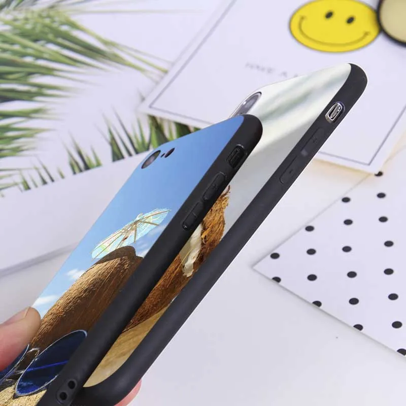 Fruit Coconut Cover for iPhone X XS MAX XR 7 8 6 6S plus 5S SE Clear Soft Silicone Phone Case |