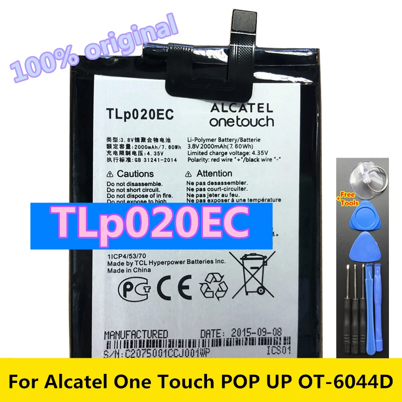 Оригинальная новая батарея 2000 мАч TLp020EC для Alcatel POP UP 6044D 6044 стандартная | Мобильные