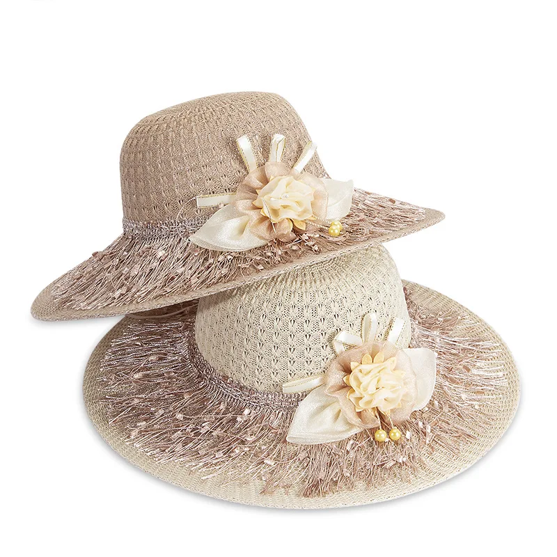 Женская дышащая Освежающая шляпа с имитацией цветов летняя дорожная