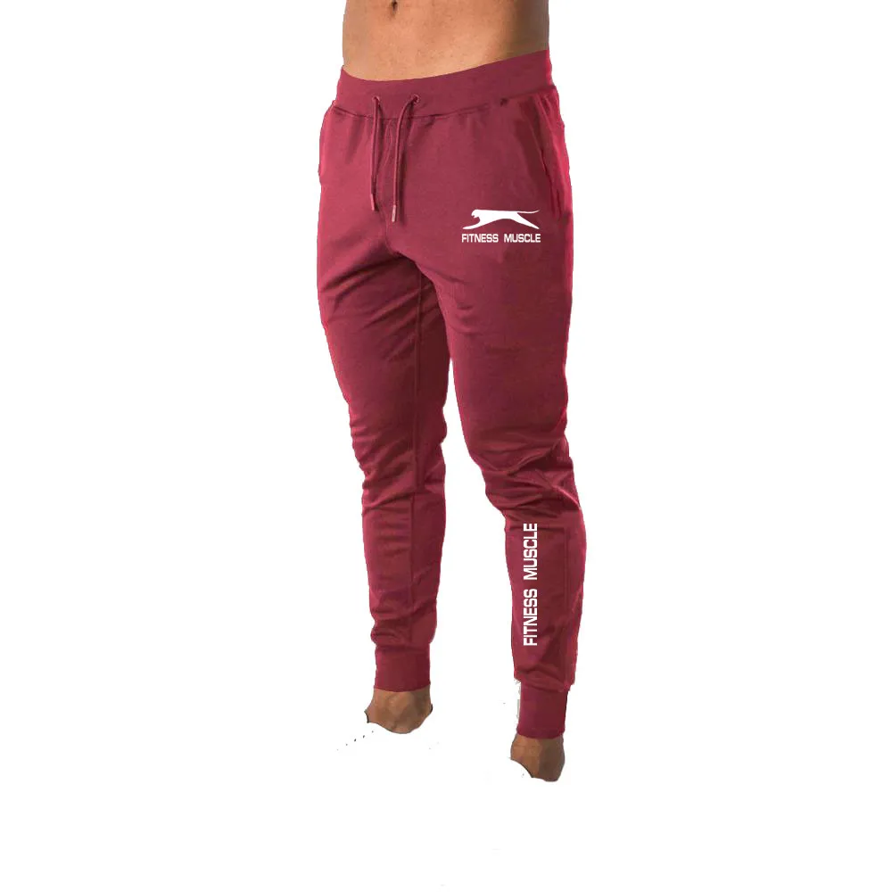 

Men Casual Pants Fashion Cotton Sweatpants Men Jogger Fitness Sports Trousers New Printed Muscle Men's Fitness Training Pants