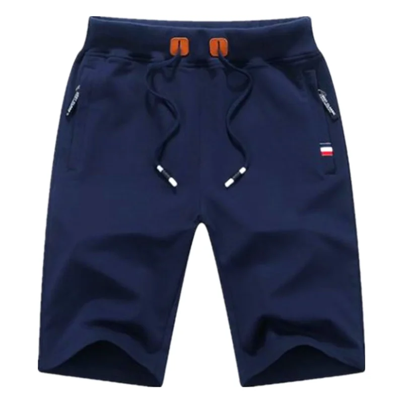 

Повседневные хлопковые шорты для мальчиков мужская летняя мода свободный крой мужские однотонные Цвет джоггеры дышащие эластичные шорты с...