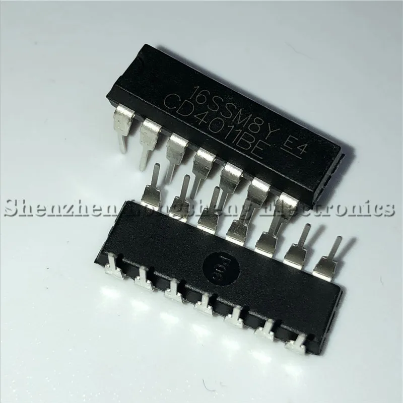 10 шт./лот новый чип CD4011BE DIP14 NAND gate IC четыре 2 входа 4011|Интегральные схемы| |