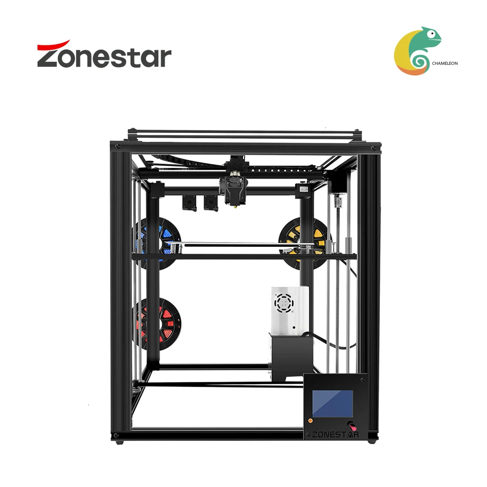 ZONESTAR Z9 тройной три экструдер 3-в-1 из Auto Mix Цвет большой Размеры стабильная рамка дополнительный лазерный 3D-принтеры DIY Kit