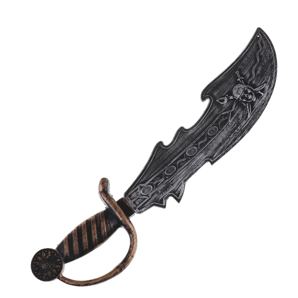 

Halloween Masquerade Performance Props Pirates Sword Kids Gift Pirates Costume Accessories Silver Pirates Toy Weapon Toy Sword