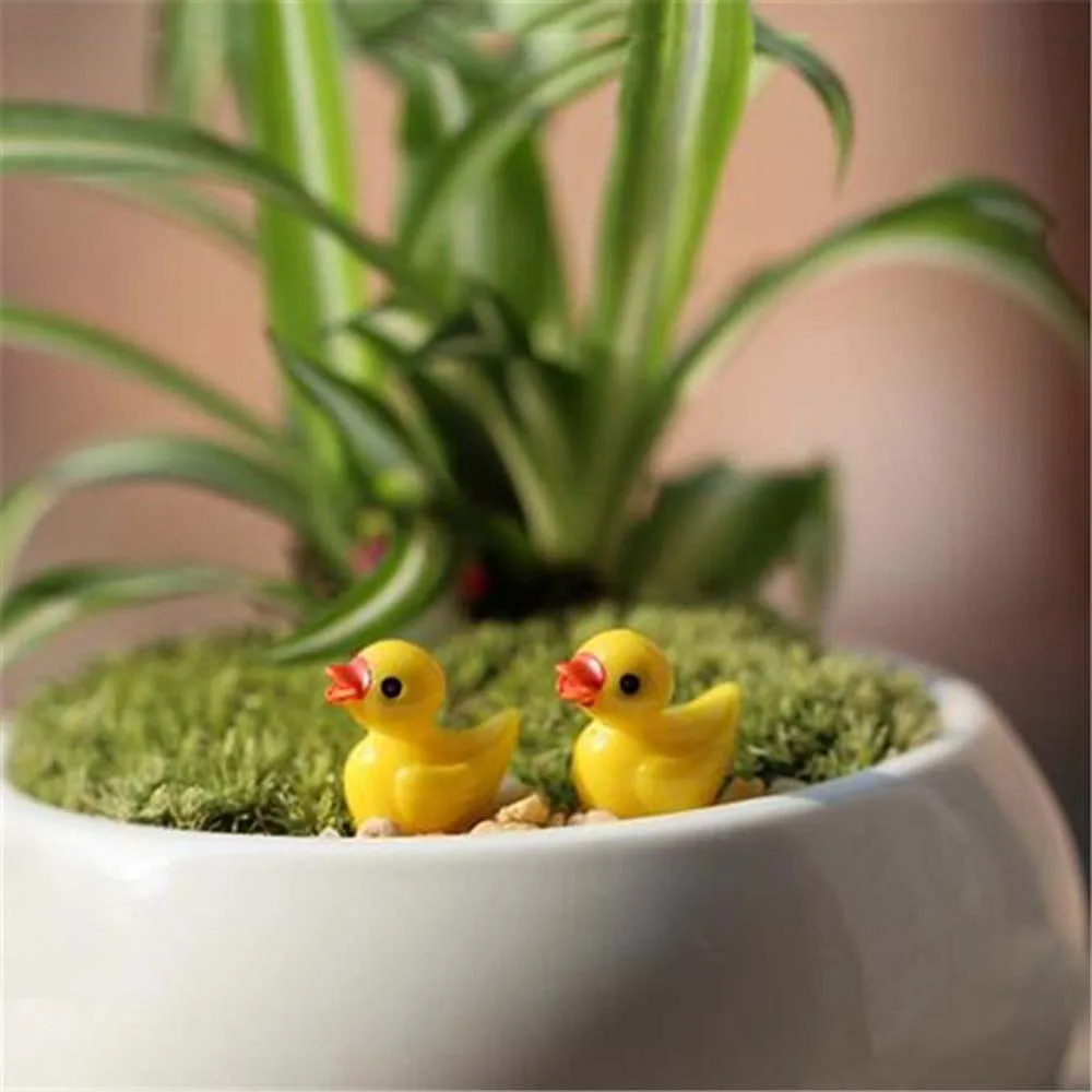 

Cute miniature Figurine ornaments for home yellow ducklings Figurine miniature for fairy garden Easter decor Slime Charms