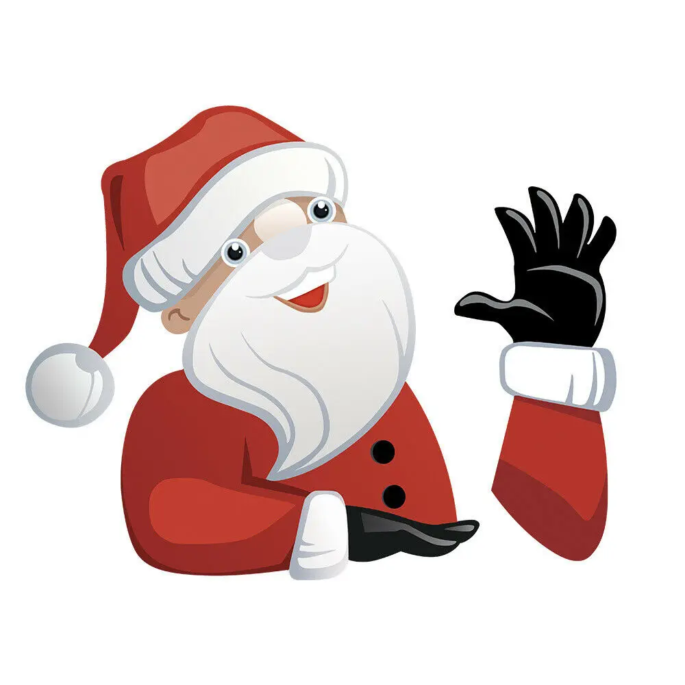 Рождественские наклейки на заднее ветровое стекло Санта Клаус Наклейки окна