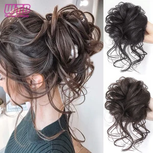 Шиньон WTB, синтетический, кудрявый, эластичный, для женщин и детей