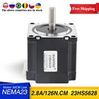 Шаговый двигатель Nema23 4-lead 165 Oz-in 23HS5628 56mm 2.8A 126n. Cm 57 Series, бесплатная доставка, мотор для монитора 3D принтера