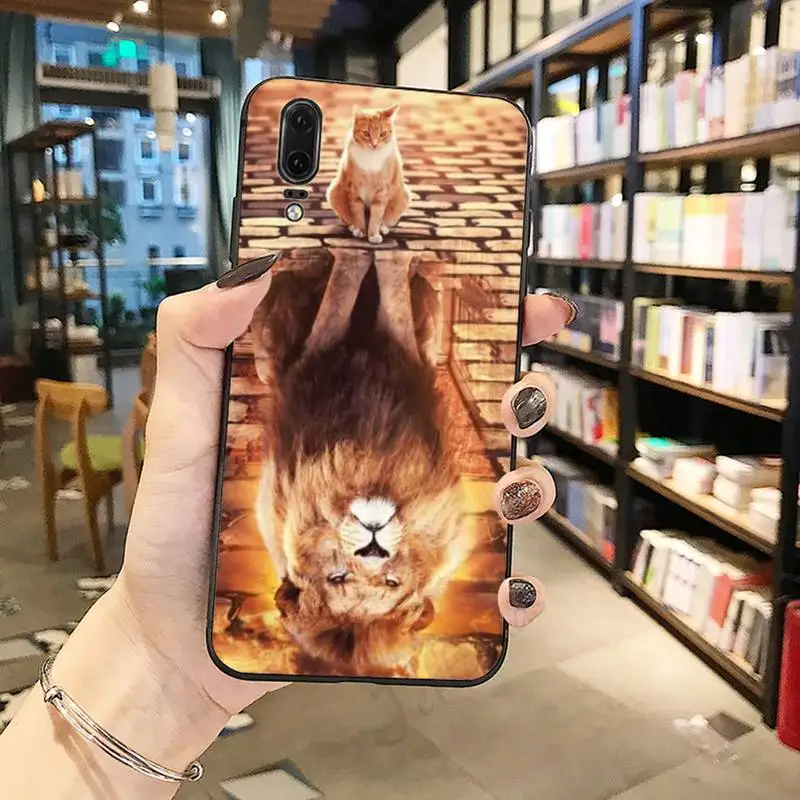 

cat Tiger lion cute animal fundas Phone Case For Huawei honor Mate P 10 20 30 40 Pro 10i 9 10 20 8 x Lite