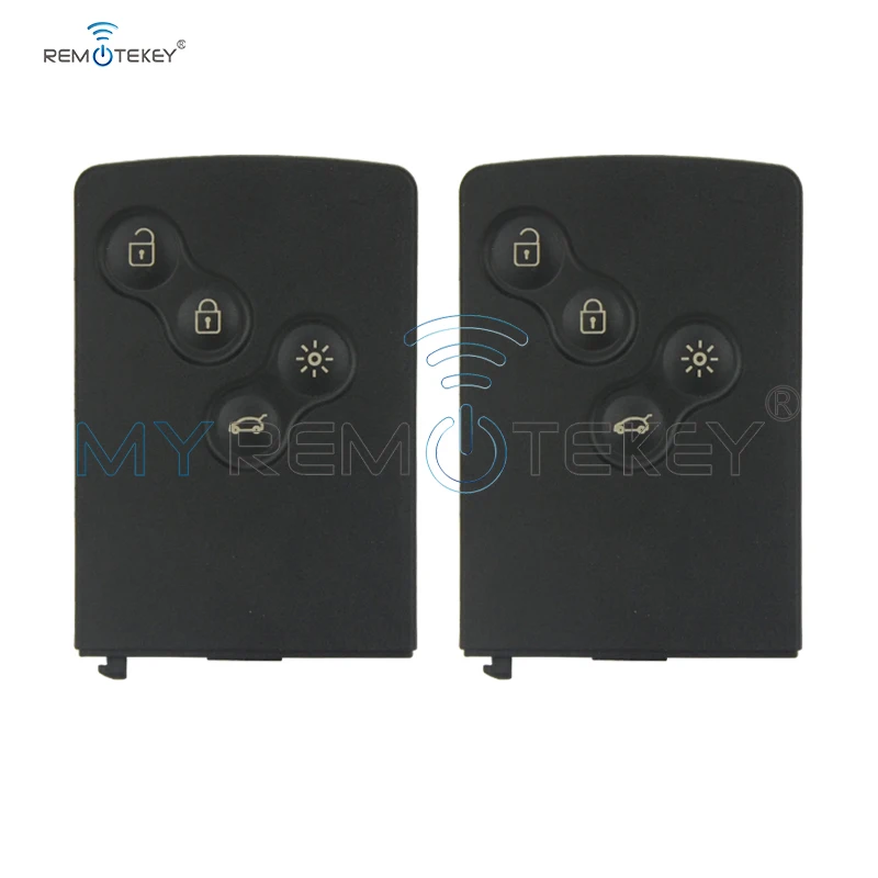 Смарт брелок Remtekey чехол для автомобильного ключа с 4 кнопками черный Renault Megane Koleos 2