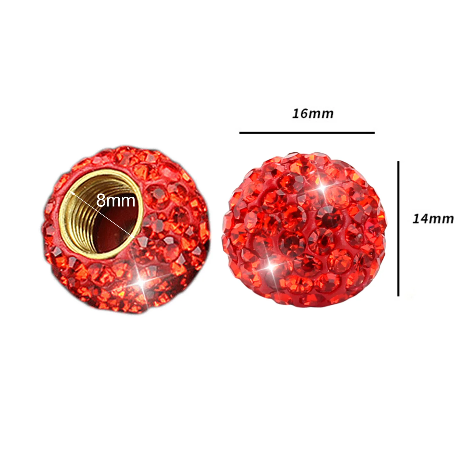 

4Pcs Car Tire Valve Caps Crystal Bicycle Tyre Wheel Waterproof Air Anti Dust Caps Cover Car Decoration Airtight Cover Bling