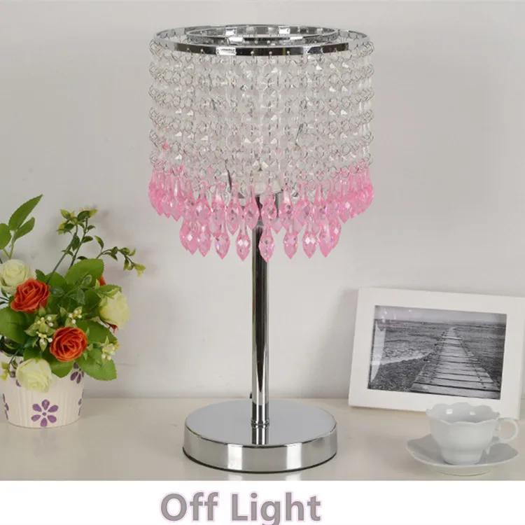Modern Simple Crystal Table Lamps Living Room Bar Study Desk Lamp Red Purple Green Pink Lights Bedroom Bedside | Освещение