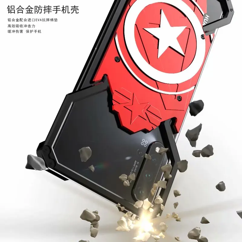 Металлический Чехол Super Hero для Huawei P30 Pro P20 Lite P10 P9 Plus Nova 5 5i 4 3 3i 3e 2 2S чехол с кольцом для телефона с изображением Человека-паука