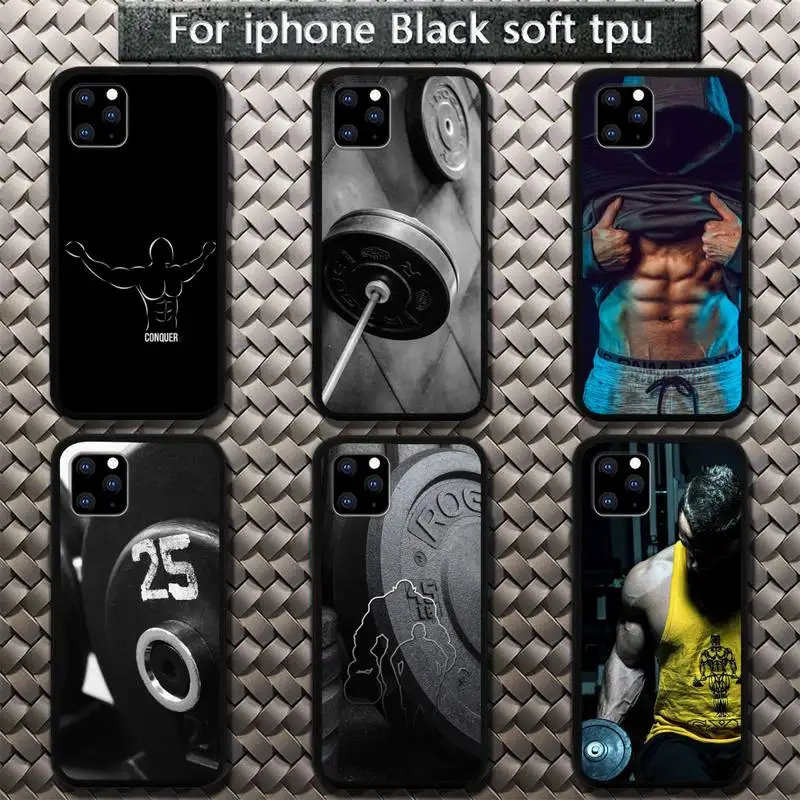 

Bodybuilding Gym Fitness Phone Case For iPhone 6 7 8 Plus 11 12 ProMax X XR XS SE Max Back Cover