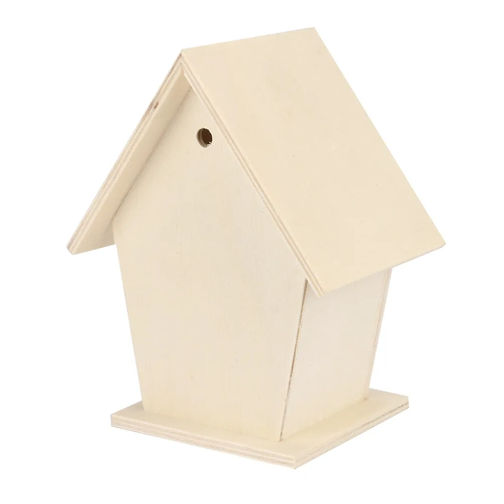 Wood Birds Nest Box New DIY Breeding Parrot Cockatiels Swallows Outdoors Roof Wooden Bird House Hanging Decoration dropship | Дом и сад