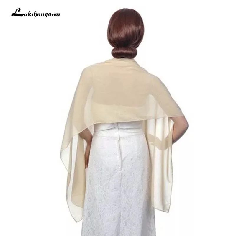 

Lakshmigown щифоновый шаль элегантные женские длинные обертывания официальная Свадебная вечеринка женские шарф-болеро индивидуальный заказ свадебный аксессуар