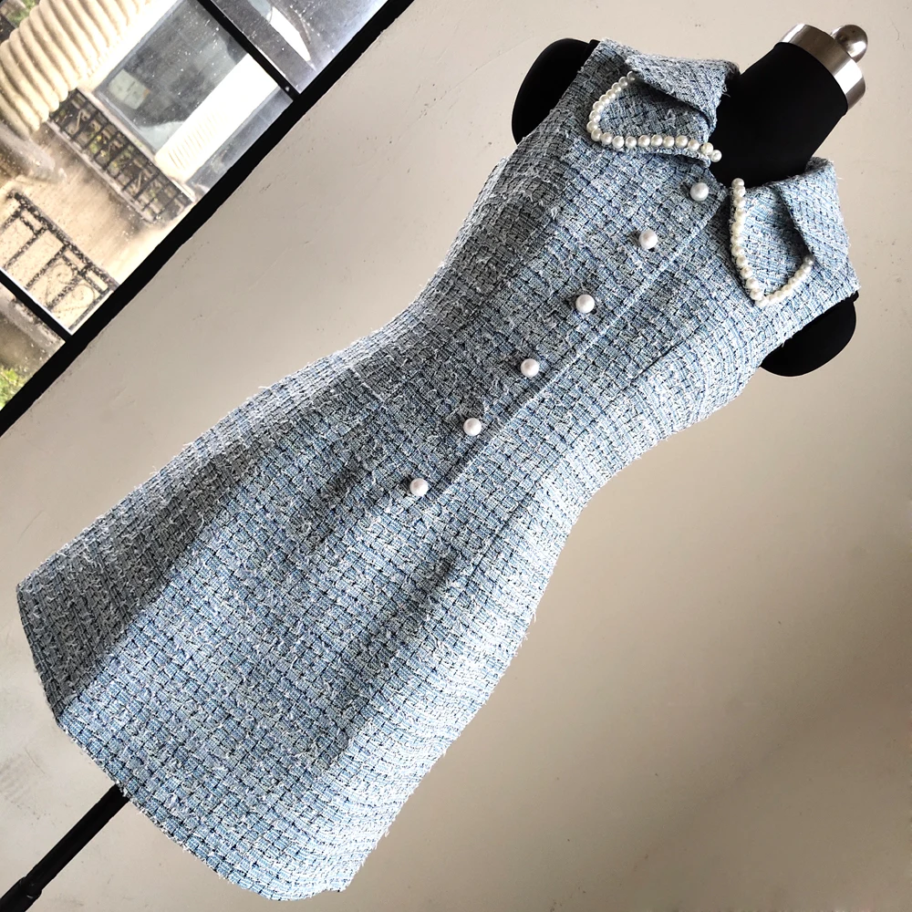 

2021; Сезон весна-осень; Женская обувь высокого качества, украшенным жемчужинами, вечерние шикарные закругленный отложной воротник без рукав...